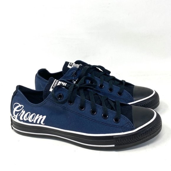 Converse Ctas Low Top Wedding Blue Canvas Women's Size Custom 171213C-BLBUWT - Picture 2 of 9